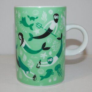 Danica Studio Mermaid Merman Mercat Merdog  Green Coffee Tea Mug Sea Spell